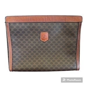 Authentic Celine Triomphe Macadam Clutch Bag